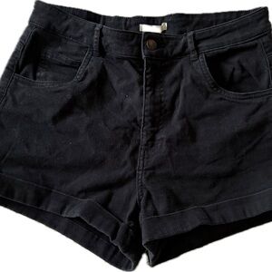 H&M Black High Waist Women's Shorts